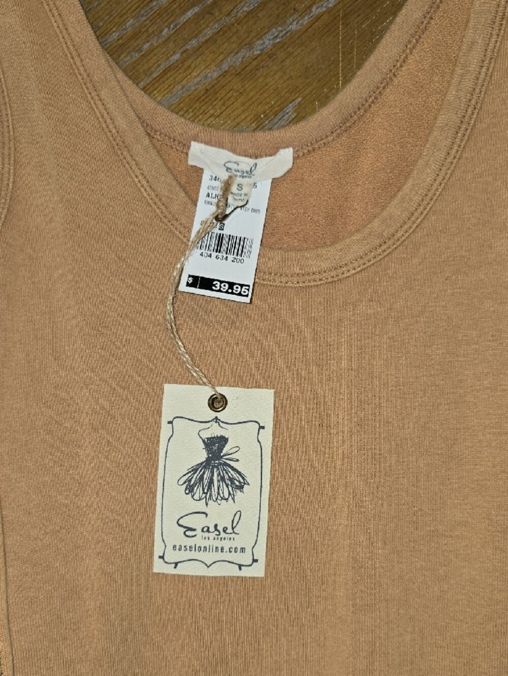 Easel Olive & Brown Patchwork Heart Raglan Tee With Matching Ruffle Tank Dress - Picture 5 of 5